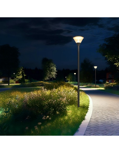 Lampadaire Solaire LED 1018lm Modèle Aurora