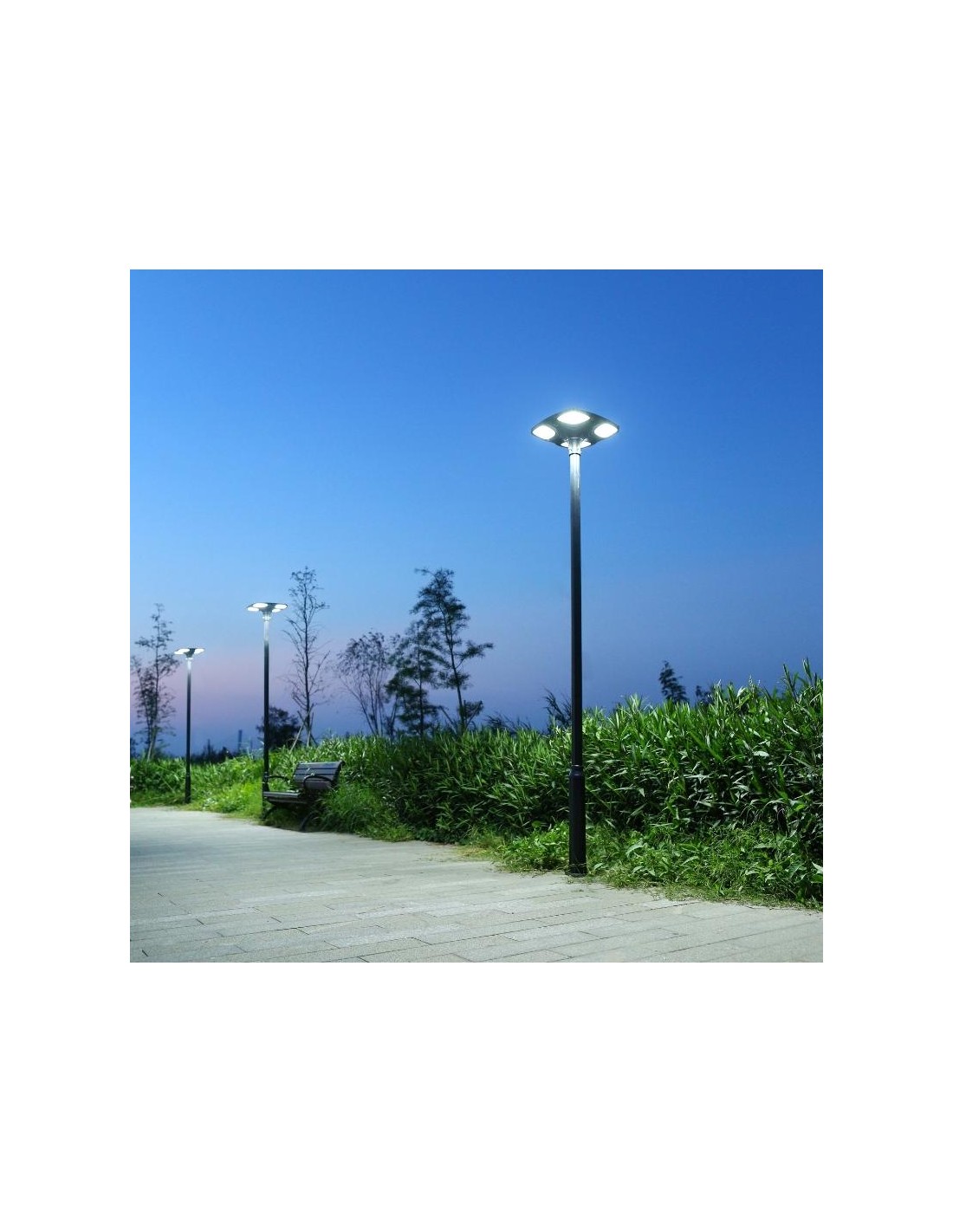 Lampadaire solaire pour éclairage urbain (sans mât)