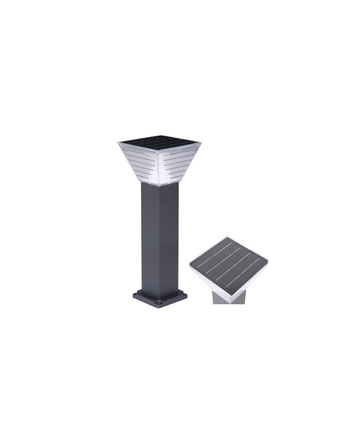 Borne Solaire Puissante Détecteur 150 Lumens Aluminium Fione 3000°K - borne  solaire